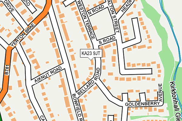 KA23 9JT map - OS OpenMap – Local (Ordnance Survey) KA23 9JT map - OS OpenMap – Local (Ordnance Survey)