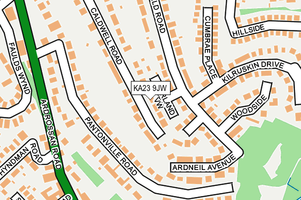 KA23 9JW map - OS OpenMap – Local (Ordnance Survey) KA23 9JW map - OS OpenMap – Local (Ordnance Survey)