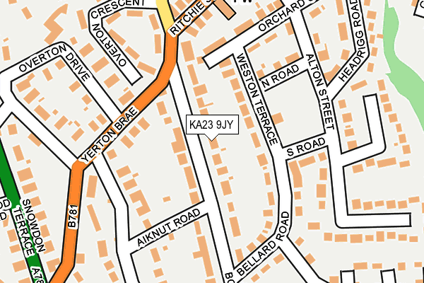 KA23 9JY map - OS OpenMap – Local (Ordnance Survey) KA23 9JY map - OS OpenMap – Local (Ordnance Survey)