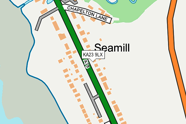 KA23 9LX map - OS OpenMap – Local (Ordnance Survey) KA23 9LX map - OS OpenMap – Local (Ordnance Survey)