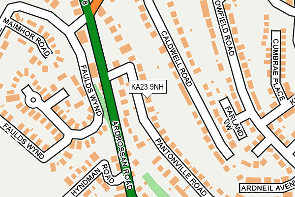 KA23 9NH map - OS OpenMap – Local (Ordnance Survey) KA23 9NH map - OS OpenMap – Local (Ordnance Survey)