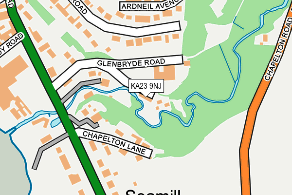 KA23 9NJ map - OS OpenMap – Local (Ordnance Survey) KA23 9NJ map - OS OpenMap – Local (Ordnance Survey)
