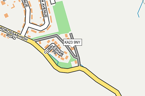 KA23 9NY map - OS OpenMap – Local (Ordnance Survey) KA23 9NY map - OS OpenMap – Local (Ordnance Survey)