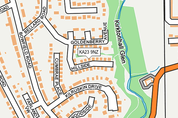 KA23 9NZ map - OS OpenMap – Local (Ordnance Survey) KA23 9NZ map - OS OpenMap – Local (Ordnance Survey)