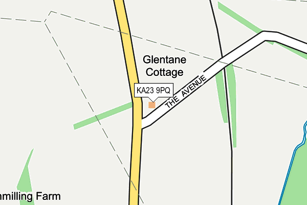 KA23 9PQ map - OS OpenMap – Local (Ordnance Survey) KA23 9PQ map - OS OpenMap – Local (Ordnance Survey)