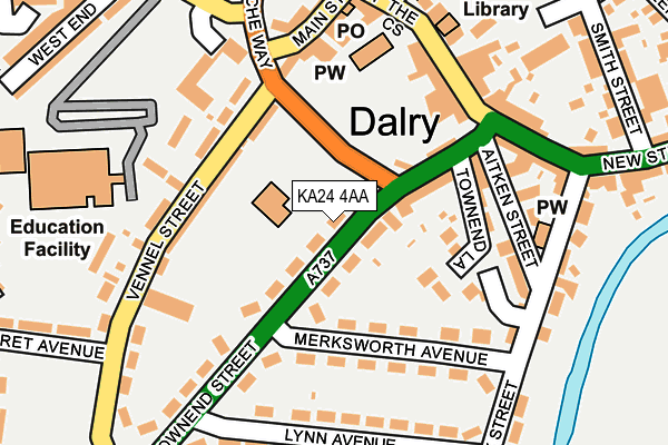 KA24 4AA map - OS OpenMap – Local (Ordnance Survey) KA24 4AA map - OS OpenMap – Local (Ordnance Survey)