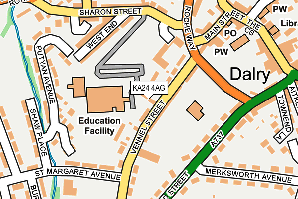KA24 4AG map - OS OpenMap – Local (Ordnance Survey) KA24 4AG map - OS OpenMap – Local (Ordnance Survey)