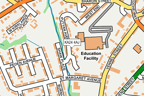 KA24 4AJ map - OS OpenMap – Local (Ordnance Survey) KA24 4AJ map - OS OpenMap – Local (Ordnance Survey)