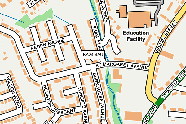 KA24 4AU map - OS OpenMap – Local (Ordnance Survey) KA24 4AU map - OS OpenMap – Local (Ordnance Survey)