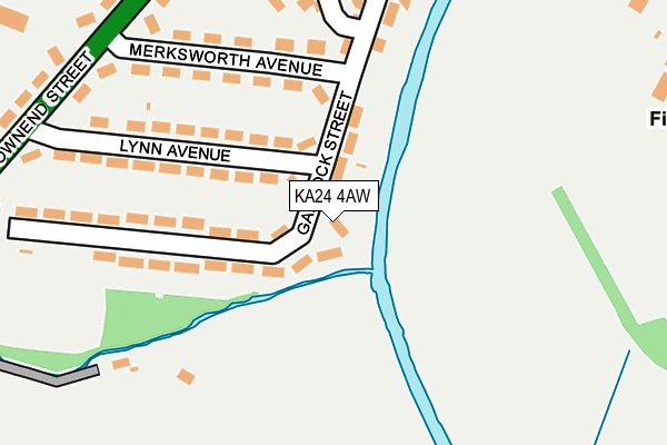 KA24 4AW map - OS OpenMap – Local (Ordnance Survey)