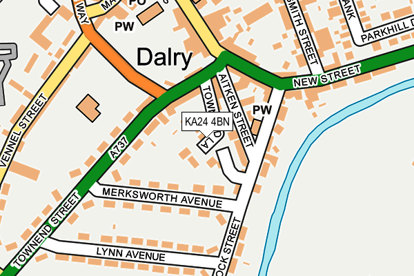 KA24 4BN map - OS OpenMap – Local (Ordnance Survey) KA24 4BN map - OS OpenMap – Local (Ordnance Survey)