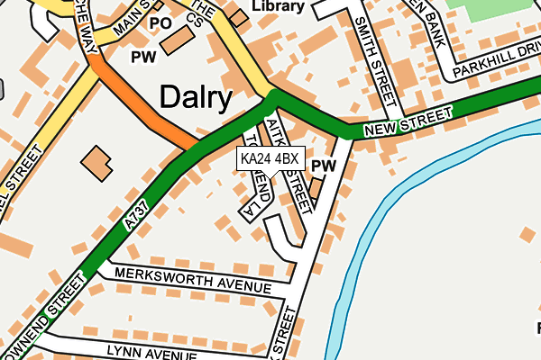 KA24 4BX map - OS OpenMap – Local (Ordnance Survey) KA24 4BX map - OS OpenMap – Local (Ordnance Survey)