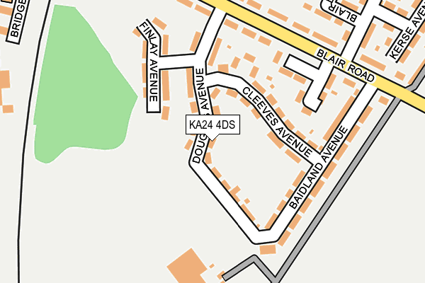 KA24 4DS map - OS OpenMap – Local (Ordnance Survey) KA24 4DS map - OS OpenMap – Local (Ordnance Survey)