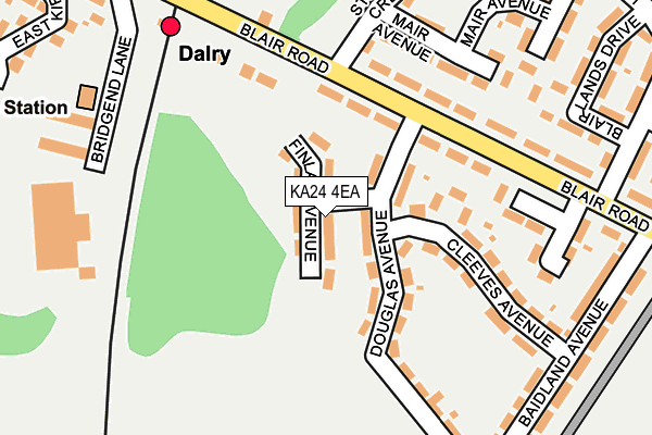 KA24 4EA map - OS OpenMap – Local (Ordnance Survey) KA24 4EA map - OS OpenMap – Local (Ordnance Survey)