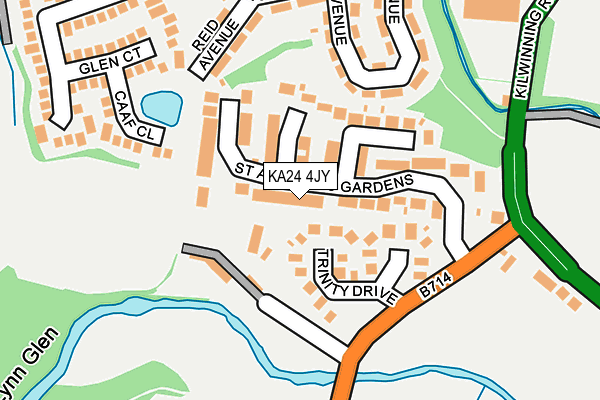KA24 4JY map - OS OpenMap – Local (Ordnance Survey) KA24 4JY map - OS OpenMap – Local (Ordnance Survey)