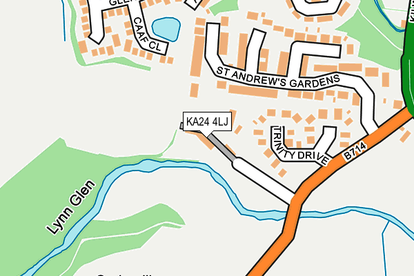 KA24 4LJ map - OS OpenMap – Local (Ordnance Survey) KA24 4LJ map - OS OpenMap – Local (Ordnance Survey)