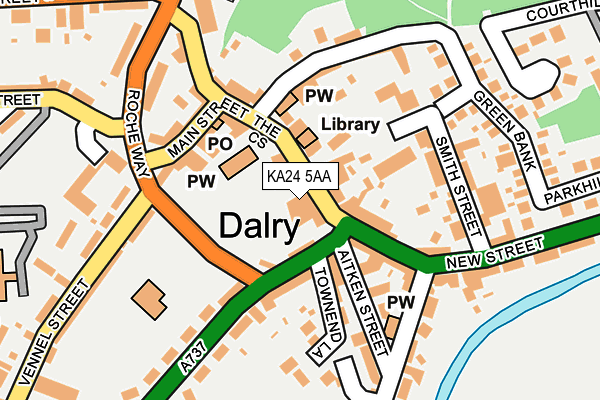 KA24 5AA map - OS OpenMap – Local (Ordnance Survey) KA24 5AA map - OS OpenMap – Local (Ordnance Survey)