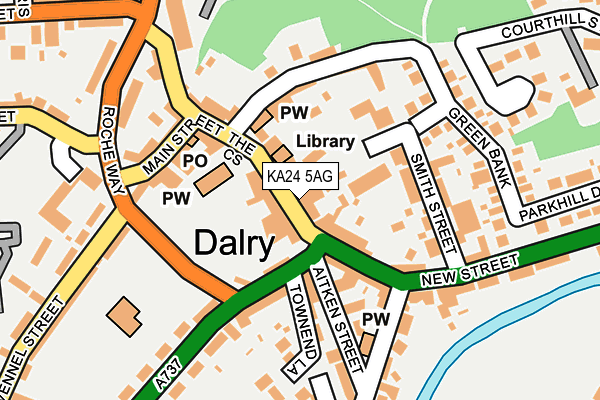 KA24 5AG map - OS OpenMap – Local (Ordnance Survey)