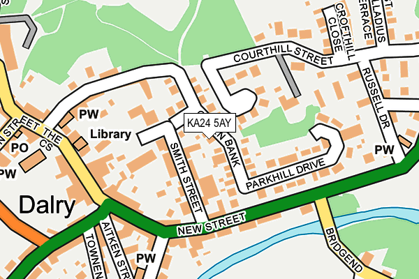 KA24 5AY map - OS OpenMap – Local (Ordnance Survey) KA24 5AY map - OS OpenMap – Local (Ordnance Survey)