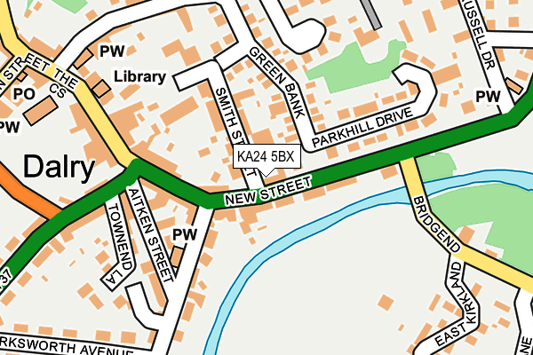KA24 5BX map - OS OpenMap – Local (Ordnance Survey) KA24 5BX map - OS OpenMap – Local (Ordnance Survey)