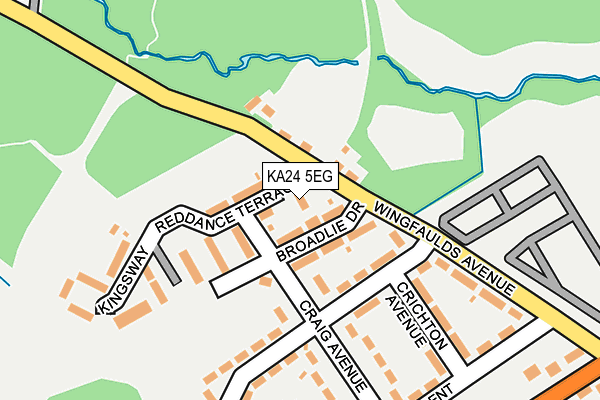 KA24 5EG map - OS OpenMap – Local (Ordnance Survey) KA24 5EG map - OS OpenMap – Local (Ordnance Survey)