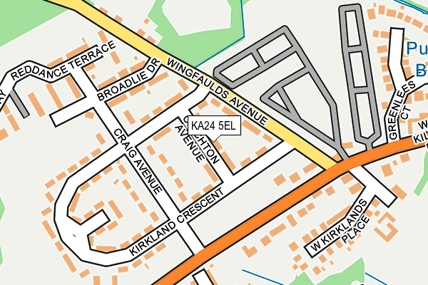 KA24 5EL map - OS OpenMap – Local (Ordnance Survey) KA24 5EL map - OS OpenMap – Local (Ordnance Survey)