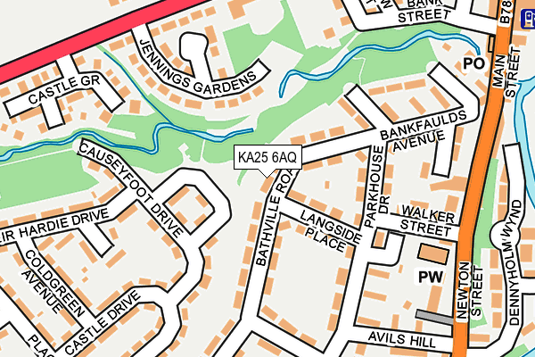 KA25 6AQ map - OS OpenMap – Local (Ordnance Survey) KA25 6AQ map - OS OpenMap – Local (Ordnance Survey)