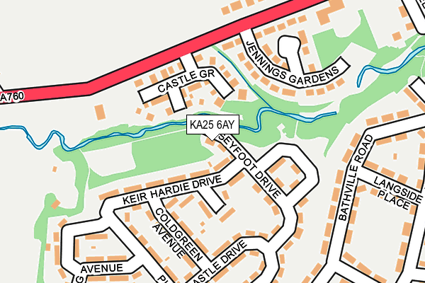 KA25 6AY map - OS OpenMap – Local (Ordnance Survey) KA25 6AY map - OS OpenMap – Local (Ordnance Survey)