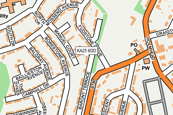 KA25 6DD map - OS OpenMap – Local (Ordnance Survey) KA25 6DD map - OS OpenMap – Local (Ordnance Survey)