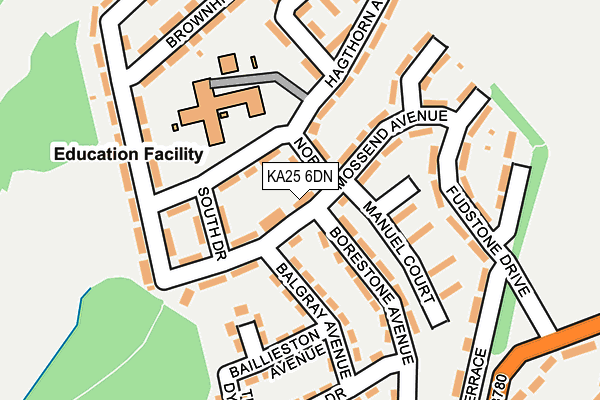 KA25 6DN map - OS OpenMap – Local (Ordnance Survey) KA25 6DN map - OS OpenMap – Local (Ordnance Survey)
