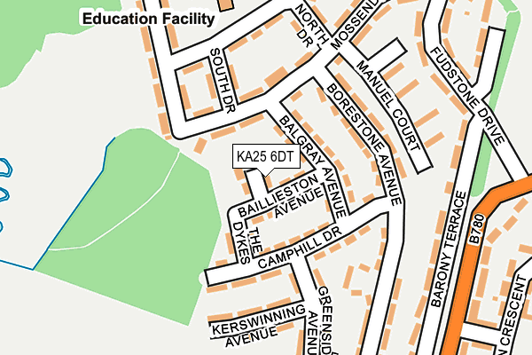 KA25 6DT map - OS OpenMap – Local (Ordnance Survey) KA25 6DT map - OS OpenMap – Local (Ordnance Survey)