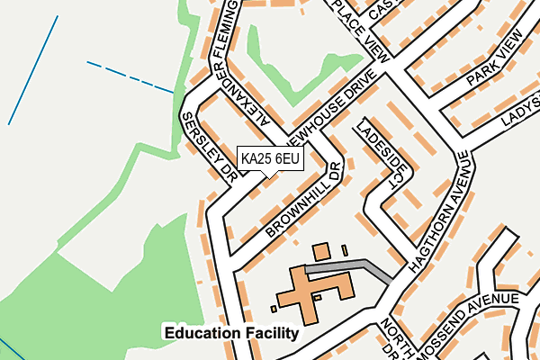 KA25 6EU map - OS OpenMap – Local (Ordnance Survey) KA25 6EU map - OS OpenMap – Local (Ordnance Survey)
