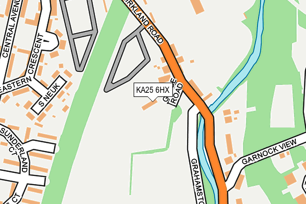 KA25 6HX map - OS OpenMap – Local (Ordnance Survey) KA25 6HX map - OS OpenMap – Local (Ordnance Survey)