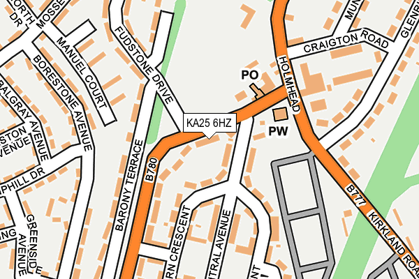 KA25 6HZ map - OS OpenMap – Local (Ordnance Survey)