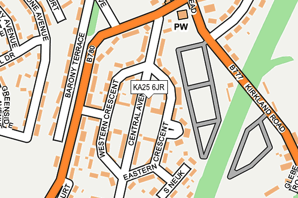 KA25 6JR map - OS OpenMap – Local (Ordnance Survey) KA25 6JR map - OS OpenMap – Local (Ordnance Survey)