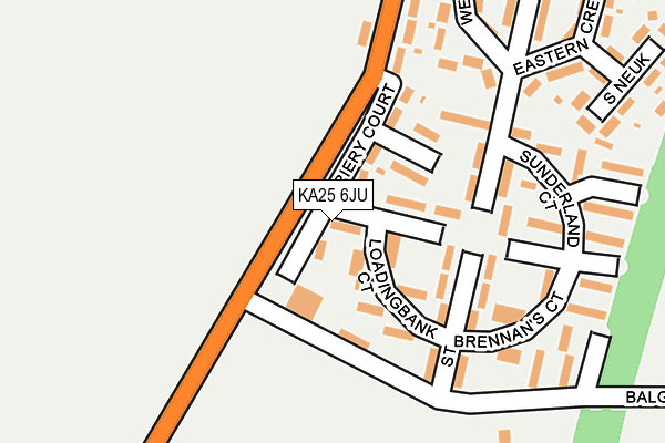 KA25 6JU map - OS OpenMap – Local (Ordnance Survey) KA25 6JU map - OS OpenMap – Local (Ordnance Survey)
