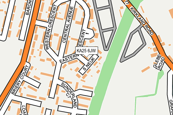 KA25 6JW map - OS OpenMap – Local (Ordnance Survey)
