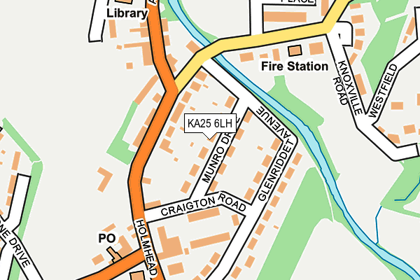 KA25 6LH map - OS OpenMap – Local (Ordnance Survey) KA25 6LH map - OS OpenMap – Local (Ordnance Survey)