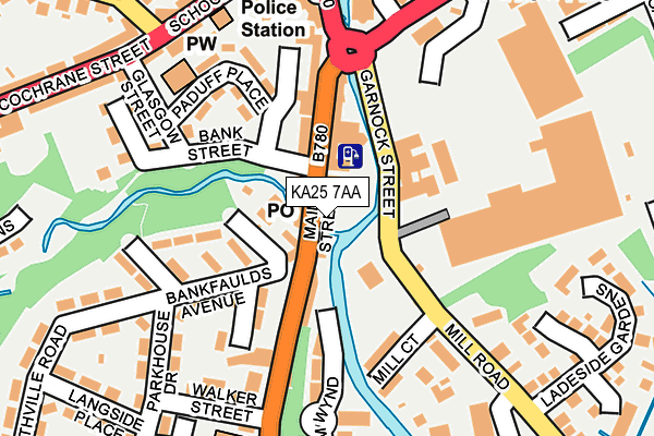 KA25 7AA map - OS OpenMap – Local (Ordnance Survey) KA25 7AA map - OS OpenMap – Local (Ordnance Survey)