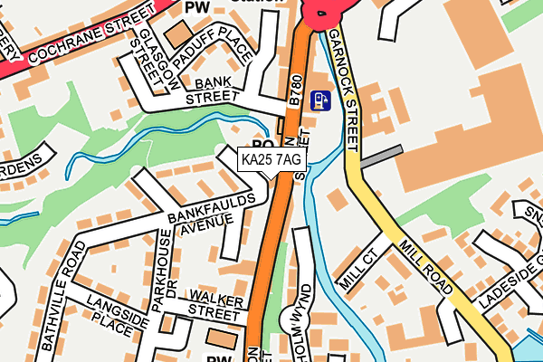 KA25 7AG map - OS OpenMap – Local (Ordnance Survey) KA25 7AG map - OS OpenMap – Local (Ordnance Survey)