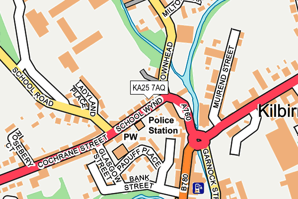 KA25 7AQ map - OS OpenMap – Local (Ordnance Survey)