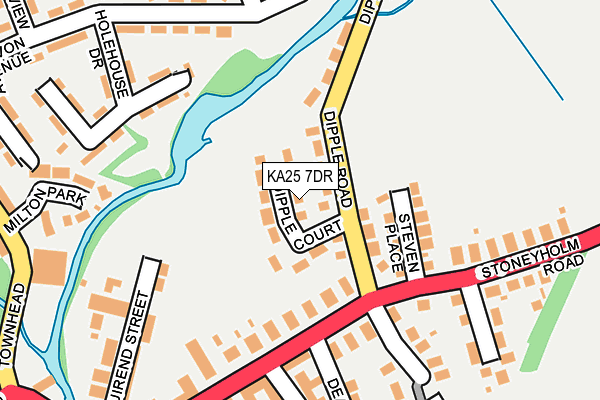 KA25 7DR map - OS OpenMap – Local (Ordnance Survey) KA25 7DR map - OS OpenMap – Local (Ordnance Survey)