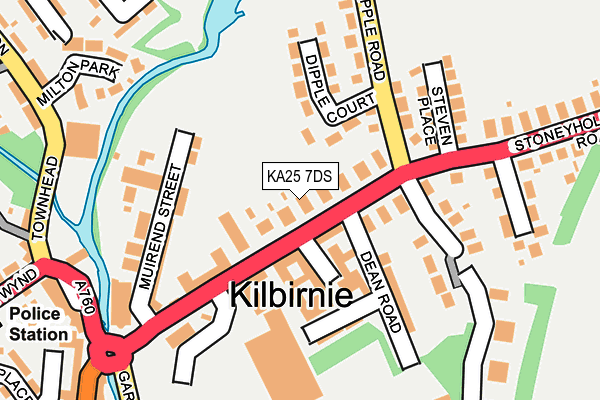 KA25 7DS map - OS OpenMap – Local (Ordnance Survey) KA25 7DS map - OS OpenMap – Local (Ordnance Survey)