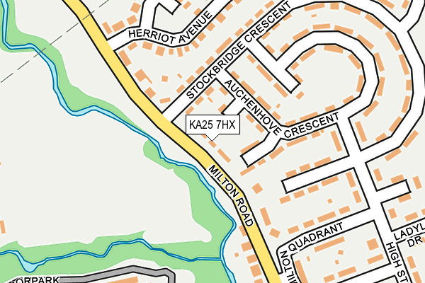KA25 7HX map - OS OpenMap – Local (Ordnance Survey) KA25 7HX map - OS OpenMap – Local (Ordnance Survey)