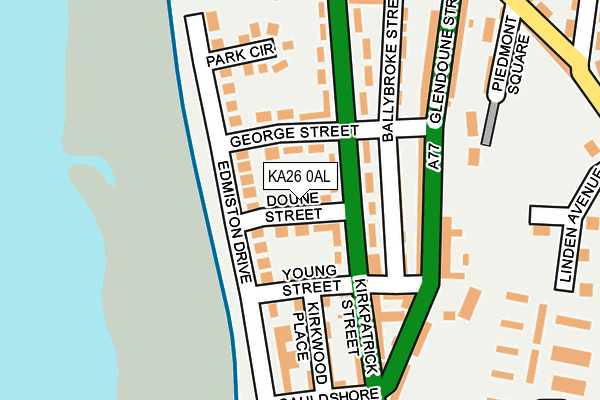 KA26 0AL map - OS OpenMap – Local (Ordnance Survey) KA26 0AL map - OS OpenMap – Local (Ordnance Survey)