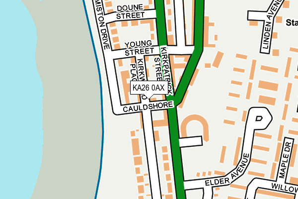 KA26 0AX map - OS OpenMap – Local (Ordnance Survey) KA26 0AX map - OS OpenMap – Local (Ordnance Survey)