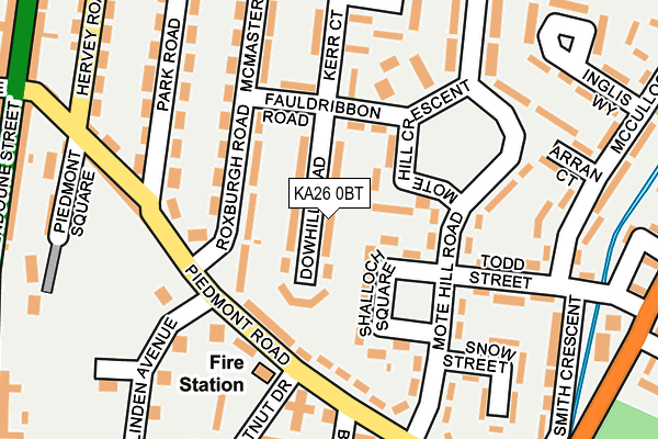 KA26 0BT map - OS OpenMap – Local (Ordnance Survey) KA26 0BT map - OS OpenMap – Local (Ordnance Survey)