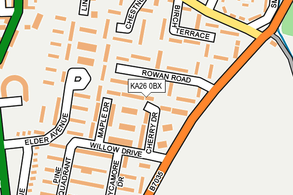 KA26 0BX map - OS OpenMap – Local (Ordnance Survey) KA26 0BX map - OS OpenMap – Local (Ordnance Survey)