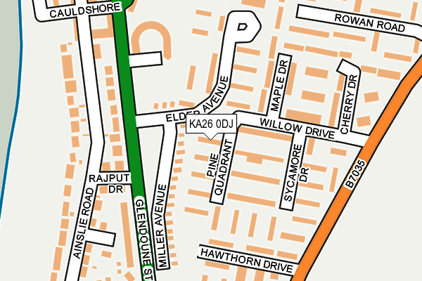 KA26 0DJ map - OS OpenMap – Local (Ordnance Survey) KA26 0DJ map - OS OpenMap – Local (Ordnance Survey)