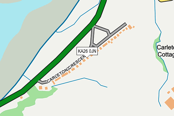 KA26 0JN map - OS OpenMap – Local (Ordnance Survey) KA26 0JN map - OS OpenMap – Local (Ordnance Survey)